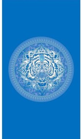Set de plaja TIGER – prosop 100×180 cm si poncho 80×145 cm, albastru