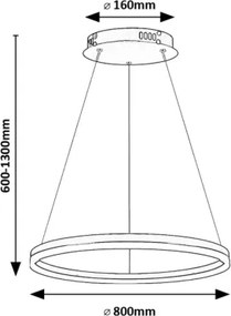 Lustră LED pe cablu Rabalux 72302 ISAURE LED/45W/230V