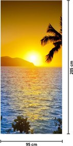 Fototapet pentru ușă - Apus de soare la mare (95x205cm)