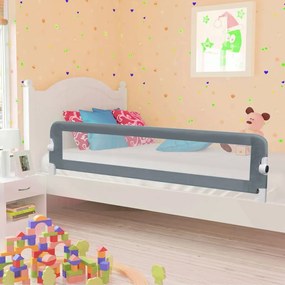 Balustrada de protectie pat copii, gri, 180x42 cm, poliester 1, Gri, 180 x 42 cm