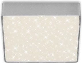 Mini Plafoniera LED argintiu cu efect starlight STAR SKY 15x15cm