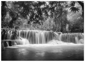 Tablou - Cascada alb-negru și alb (70x50 cm)