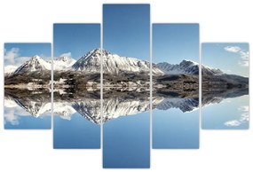 Tablou cu munți și reflectarea lor (150x105 cm)