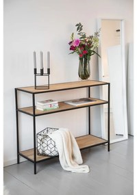 Masă consolă în culoare naturală din lemn masiv de pin 35x100 cm Geo – Wenko