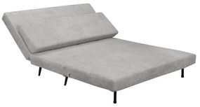 Canapea gri deschis extensibilă 87 cm Mallory – Støraa