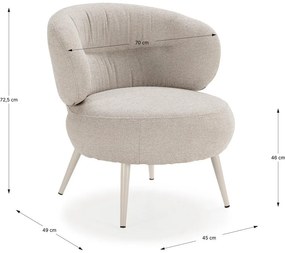 Fotoliu bej Liva – MOME