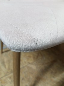 OFERTA Scaun de masa din catifea roz deschis LIBRA Clasa II