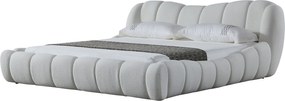 Pat dormitor dumonde, tapitat alb Royal 180x200 cm