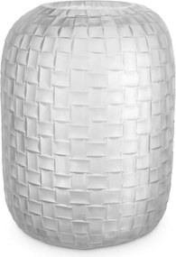 Vas decorativ design LUX realizat manual din sticla Varese L frosted