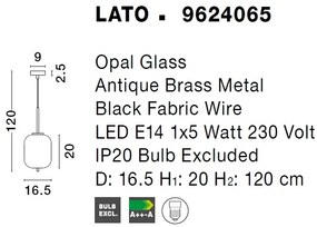 Lustra, Pendul modern Lato 16,5cm