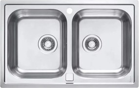 Chiuveta inox Alveus Line Maxim 90 Satin 80x51 cm