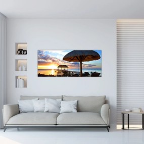 Tablou - Apus de soare în Mauritius (120x50 cm)