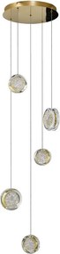 Lustra LED suspendata design decorativ EUFORIA 5 aurie 3-STEP DIMM