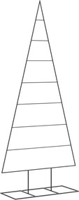 vidaXL Brad de Crăciun din metal pentru decor, negru, 180 cm