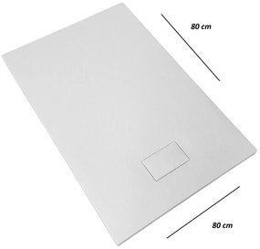 Cadita Baie Din Compozit , Smack , 80x80 Cm , Esn8080A , Cu Sifon
