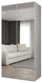 Dulap de haine 100 cm Mirabella 3 (alb + Auriu). 1126450
