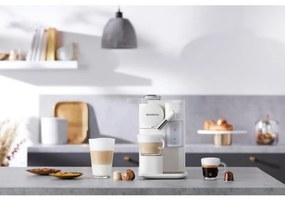 Espressor cu capsule DeLonghi EN510W, 1450W, 19 bar, 1 l, Nespresso, Auto shut-off, Alb