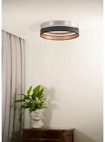 Duolla-Plafonieră LED ROLLER DUO SH. LED/24W/230V d. 45 cm argintiu/negru