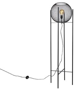 Lampă de podea modernă neagră - Mesh Ball