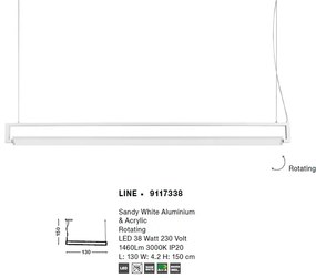 Lustra LED moderna suspendata design liniar LINE NVL-9117338