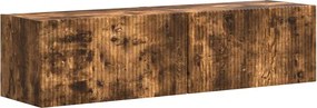 vidaXL Dulap TV de perete 2 pcs Stejar fumuriu 60 x 31 x 29.5 cm