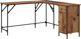 vidaXL Birou Lemn Vechi 141 x 141 x 75 cm Lemn compozit