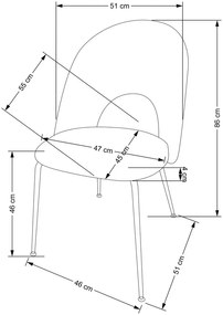 Scaun de bucaterie Neville, negru