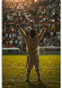 Tablou gest câștigător micului fotbalist