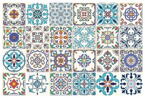 Set 24 autocolante Ambiance Madeira, 15 x 15 cm