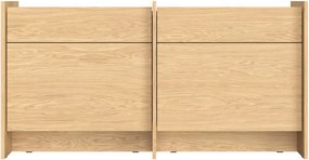 Comodă în culoare naturală cu aspect de lemn de stejar 146x76x51 cm Hido – noo.ma