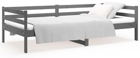 814676 vidaXL Pat de zi, gri, 80x200 cm, lemn masiv de pin