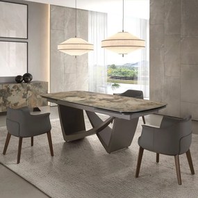 Masa extensibila deosebita design LUX Marble 200-300x100cm