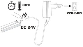 Bandă LED NEON 5m LED/40W/24V albastru IP65