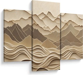 Tablou - Linii Montane 3D (90x60 cm)