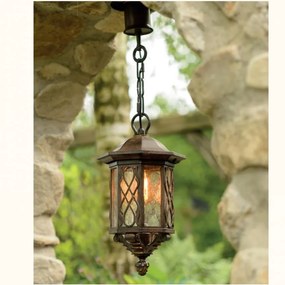 Pendul iluminat exterior din fier forjat, HL 2419