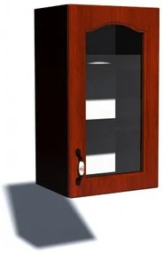 Corp superior 40 vitrina cu 1 usa Zebra MDF mustata cedru