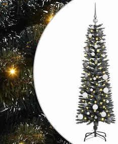 vidaXL Brad de Crăciun artificial Verde 150 cm PVC și Plastic și Oțel