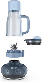 Blender portabil Ninja BlendBoss DB351EUBL, 1100 W, 710 ml, 3 programe, Auto-iQ, CrushBlade, Albastru