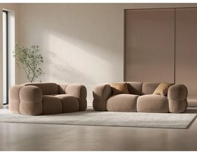 Canapea maro cu tapițerie din catifea 180 cm Loretto – Cosmopolitan Design