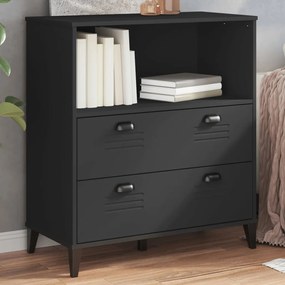 vidaXL Bibliotecă „VIKEN”, negru, 80x40x90 cm, lemn prelucrat