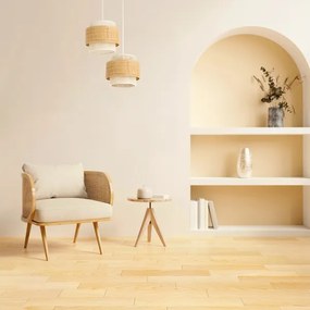 Candelabru cu cablu BOHO 2xE27/60W/230V iută/crem