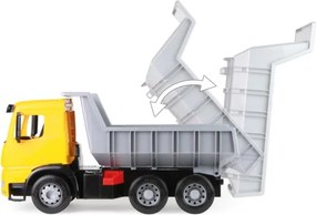 Camion basculant Mercedes GIGA TRUCKS, 65 cm, galben/gri