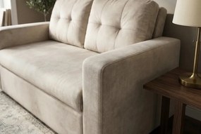 Canapea extensibila, catifea champagne beige, SMART 140cm