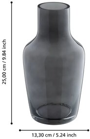 Vază din sticlă Eglo 421225 SIRANANA 25x13,3 cm negru