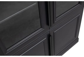 Vitrină neagră din lemn de pin 110x215x44 cm Organize – WOOOD