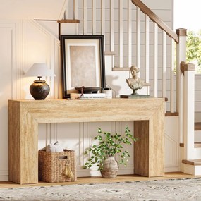 MAM27 - Masa Consola, 160 cm, masuta hol, Imitatie Travertin, living, dining, dormitor - Maro