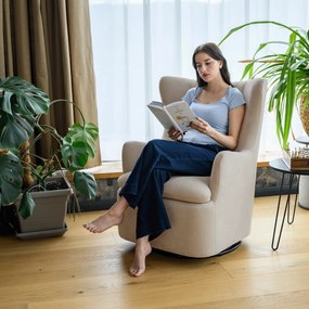 Scaun pivotant de relaxare, gri-bej, MAREN