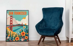 Pictură decorativă înrămată în MDF, Wallity, Culoare: Multicolor