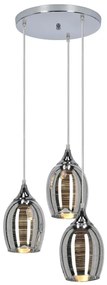 Lustră pe cablu MARINA 3xE27/60W/230V crom