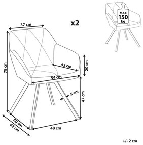 Set 2 buc. scaune pentru sufragerie Manly (bej). 1009981